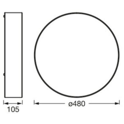 Osram - Stropna svjetiljka ORBIS PARIS 3xE27/15W/230V Ø 48 cm smeđa