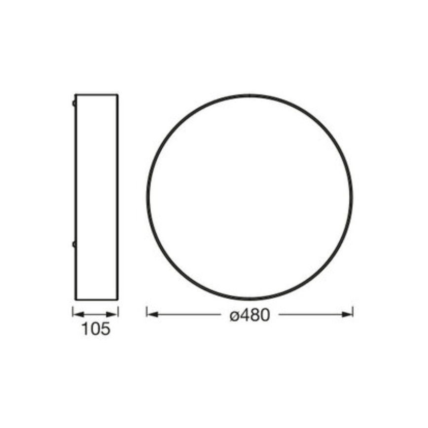 Osram - Stropna svjetiljka ORBIS PARIS 3xE27/15W/230V Ø 48 cm smeđa