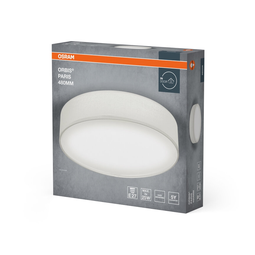 Osram - Stropna svjetiljka ORBIS PARIS 3xE27/25W/230V Ø 48 cm bijela