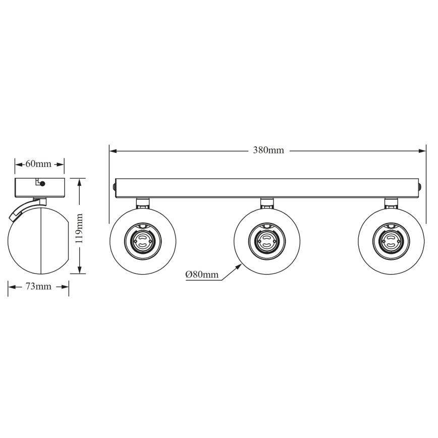 Osram - stropna svjetiljka SPOT SPHERAL 3xGU10/6W/230V bijela