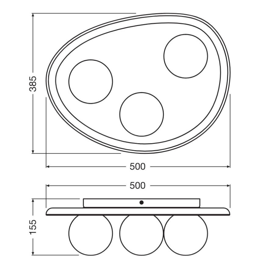 Osram - Stropna svjetiljka WOOD NEST 3xG9/5W/230V kaučukovo drvo