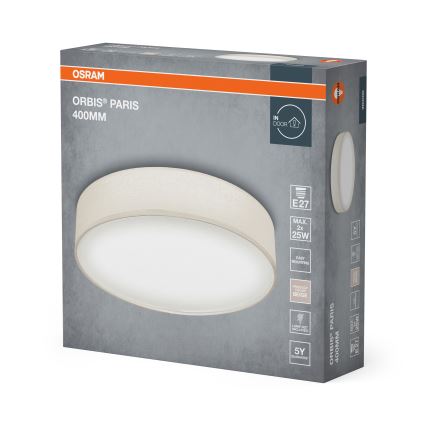 Osram - Stropno svjetlo ORBIS PARIS 2xE27/25W/230V Ø 40 cm krem