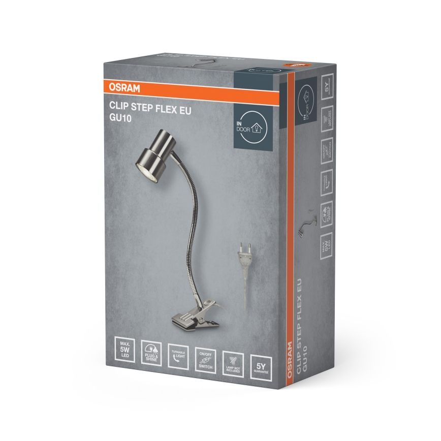 Osram - Svjetiljka s kopčom CLIP STEP FLEX 1xGU10/5W/230V matni krom