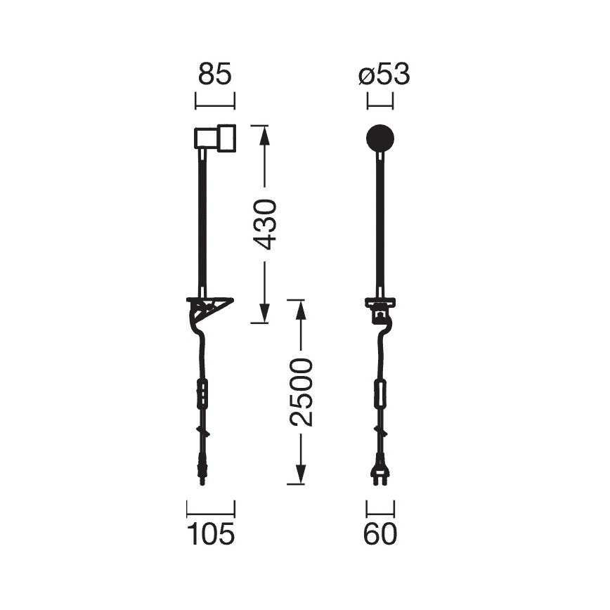 Osram - Svjetiljka s kopčom CLIP STEP FLEX 1xGU10/5W/230V matni krom