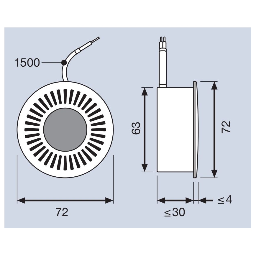 Osram - LED ugradbena svjetiljka TRESOL LED/4,5W/230V mat krom