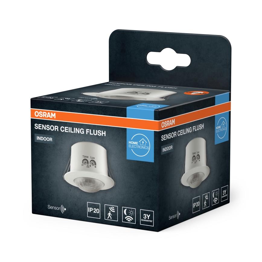 Osram - ugradbeni senzor pokreta 360° FLUSH 230 V, bijela