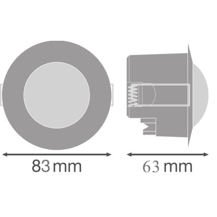 Osram - ugradbeni senzor pokreta 360° FLUSH 230 V, bijela