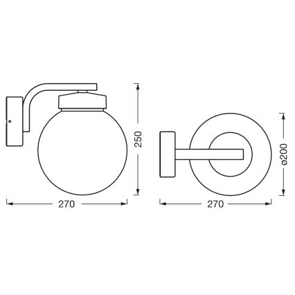 Osram - Vanjska zidna svjetiljka ENDURA CLASSIC 1xE27/40W/230V IP54 antracit