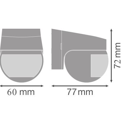 Osram - Vanjski infracrveni senzor pokreta 230V IP44 crni