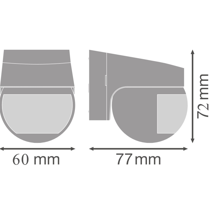 Osram - Vanjski infracrveni senzor pokreta 230V IP44 crni