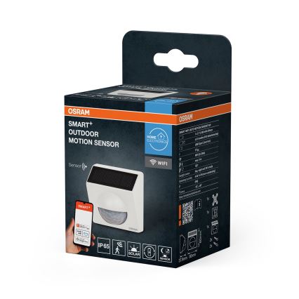 Osram - Vanjski solarni senzor pokreta SMART+ 3,7V bijeli IP65 Wi-Fi 800 mAh