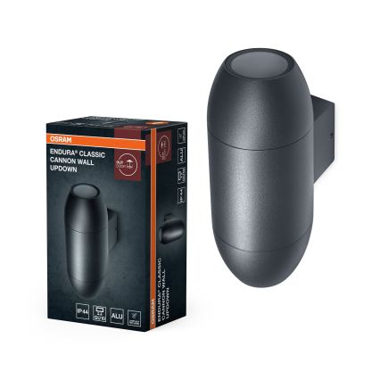 Osram - Vanjska zidna svjetiljka CANNON 2xGU10/35W/230V IP44 antracit
