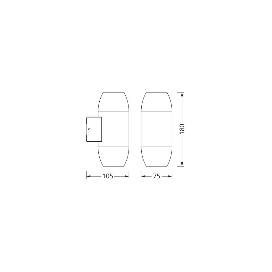 Osram - Vanjska zidna svjetiljka CANNON 2xGU10/35W/230V IP44 antracit