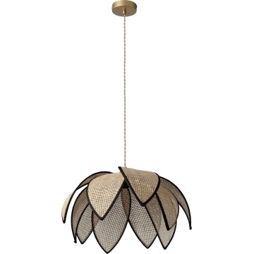 Osram - Viseća svjetiljka na kabelu DECOR RATTAN 1xE27/15W/230V Ø 48 cm bež/crna