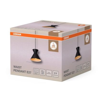 Osram - Viseća svjetiljka na kabelu DECOR WAIST 1xE27/40W/230V crna