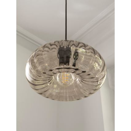 Osram - Viseći luster na sajli DECOR SMOKE 1xE27/12W/230V Ø 28 cm crna/dimno siva