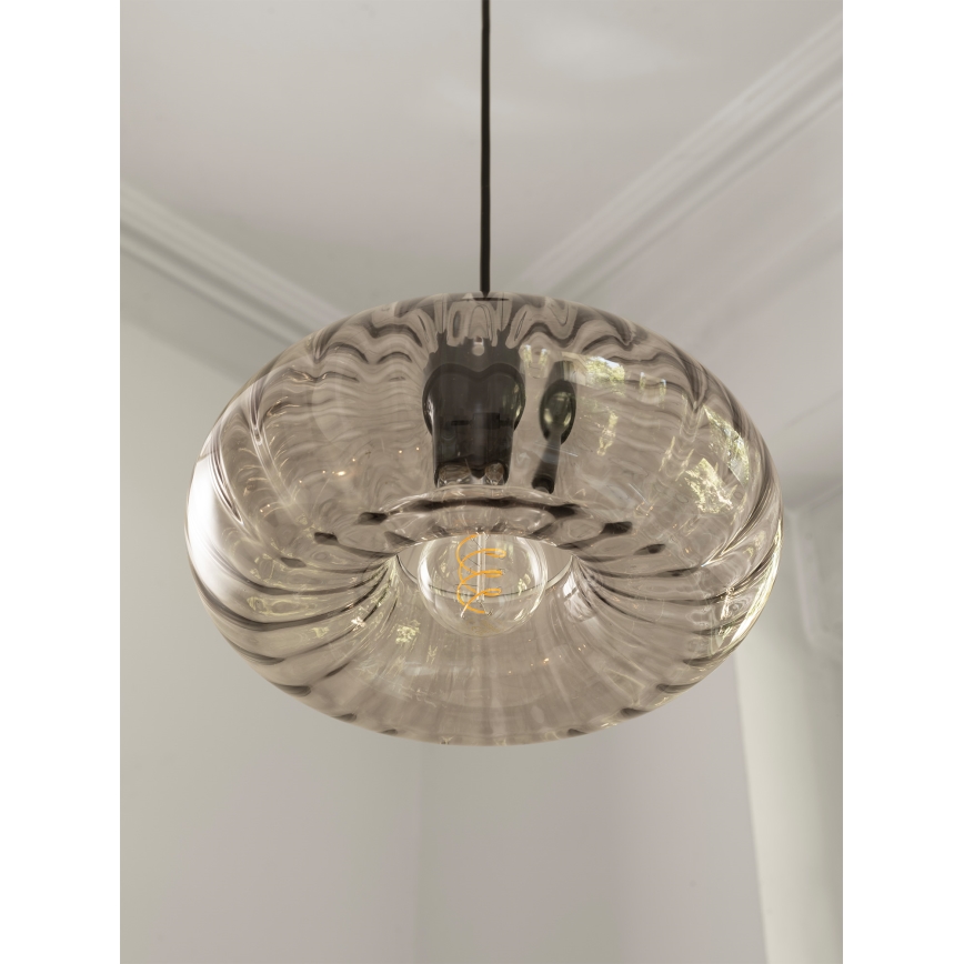 Osram - Viseći luster na sajli DECOR SMOKE 1xE27/12W/230V Ø 28 cm crna/dimno siva