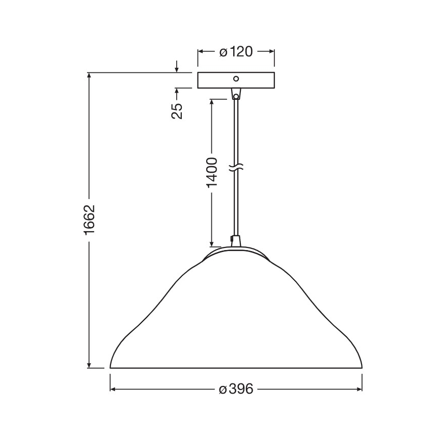 Osram - Viseći luster na sajli LOTUS LEAF 1xE27/9W/230V Ø 39,6 cm