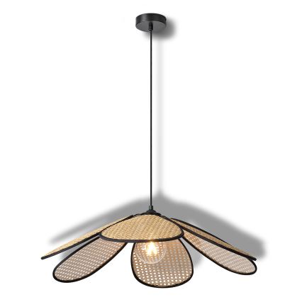 Osram - Visilica na kabelu DECOR RATTAN 1xE27/15W/230V Ø 69 cm bež/crna