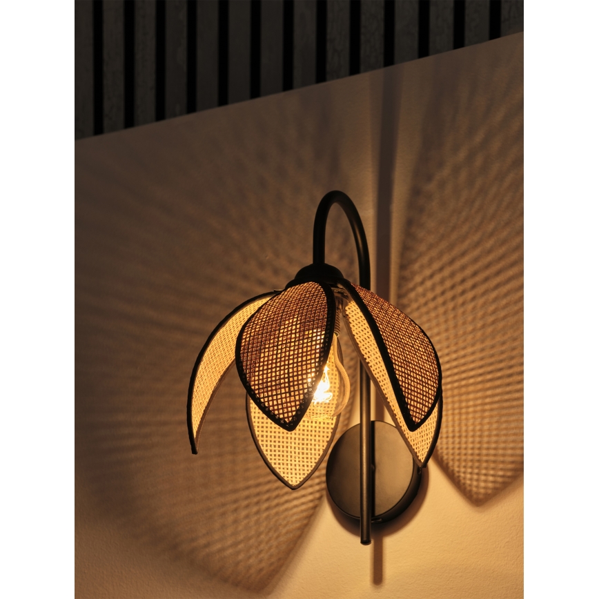 Osram - Zidna lampa DECOR RATTAN 1xE27/15W/230V bež/crna