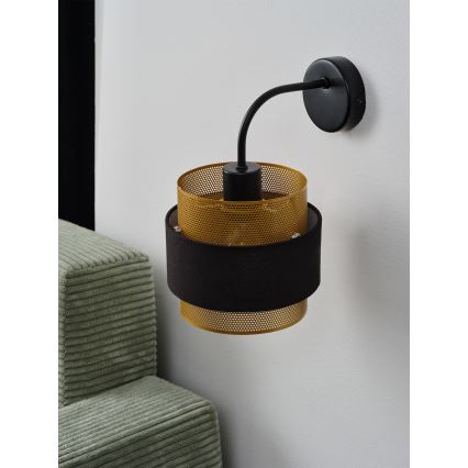 Osram - zidna svjetiljka DECOR HORNET 1xE27/10W/230V crna/zlatna