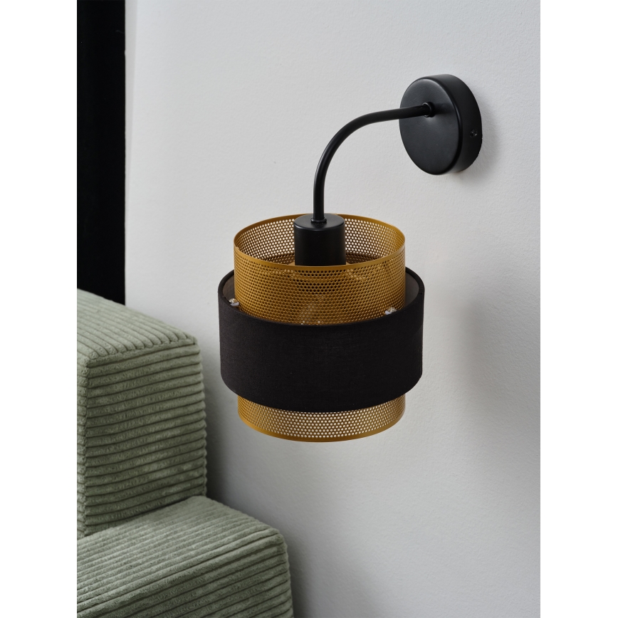 Osram - zidna svjetiljka DECOR HORNET 1xE27/10W/230V crna/zlatna