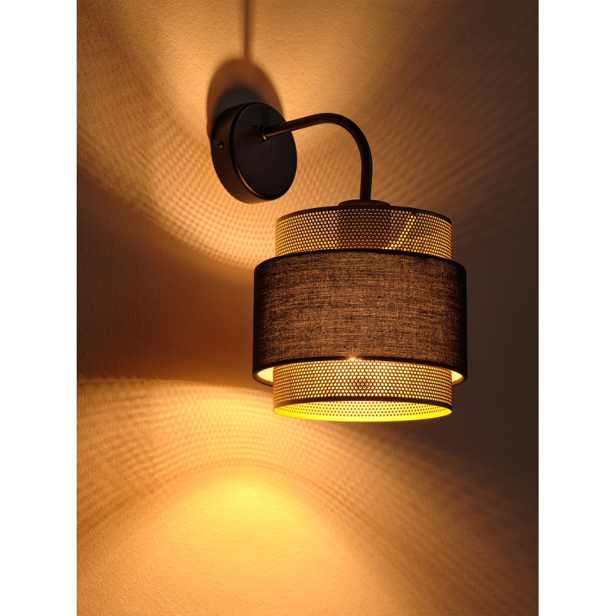 Osram - zidna svjetiljka DECOR HORNET 1xE27/10W/230V crna/zlatna