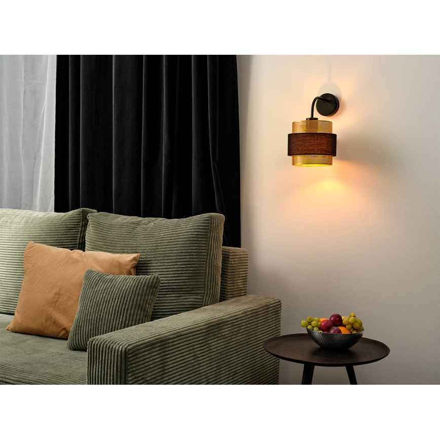 Osram - zidna svjetiljka DECOR HORNET 1xE27/10W/230V crna/zlatna