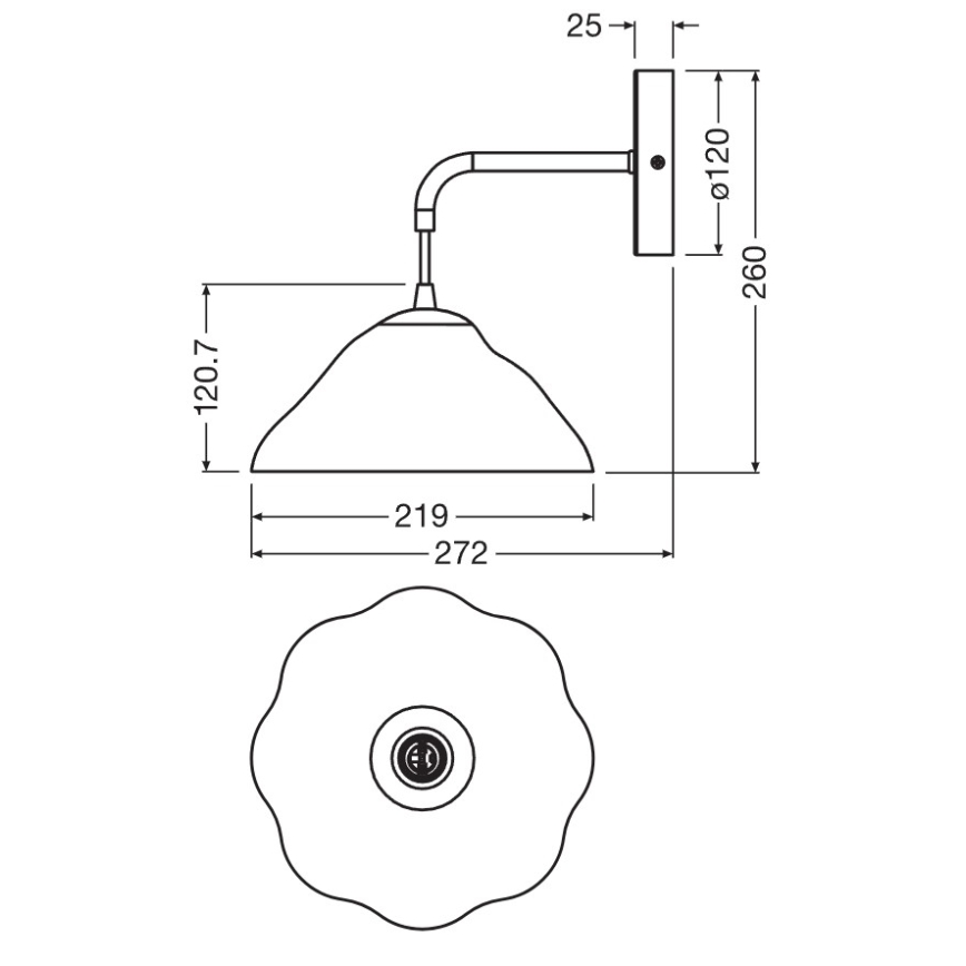 Osram - Zidna svjetiljka LOTUS LEAF 1xE14/5,5W/230V