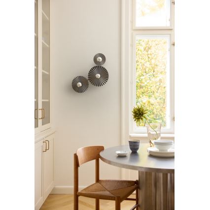 Osram - Zidna svjetiljka PLISSEE 3xE27/15W/230V antracit