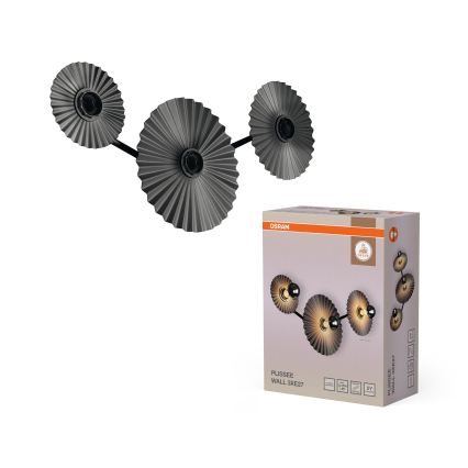 Osram - Zidna svjetiljka PLISSEE 3xE27/15W/230V antracit