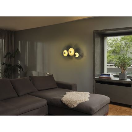 Osram - Zidna svjetiljka PLISSEE 3xE27/15W/230V kremasta