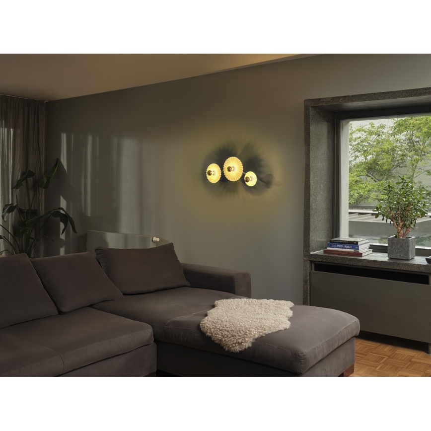 Osram - Zidna svjetiljka PLISSEE 3xE27/15W/230V kremasta