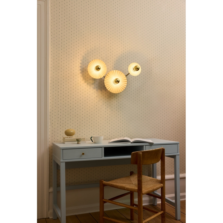 Osram - Zidna svjetiljka PLISSEE 3xE27/15W/230V kremasta