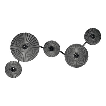 Osram - Zidna svjetiljka PLISSEE 5xE27/15W/230V antracit