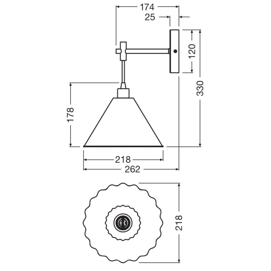 Osram - Zidna svjetiljka PULP 1xE14/5,5W/230V