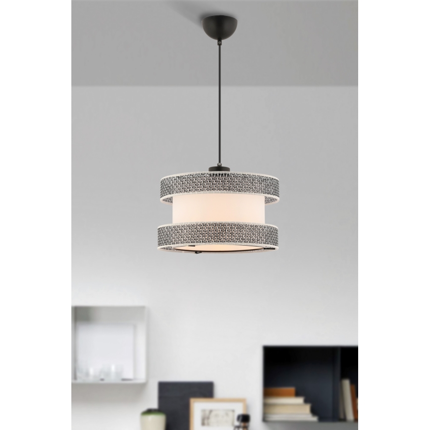 Osvjetljenje na užetu HALO 1xE27/60W/230V krem/ siva