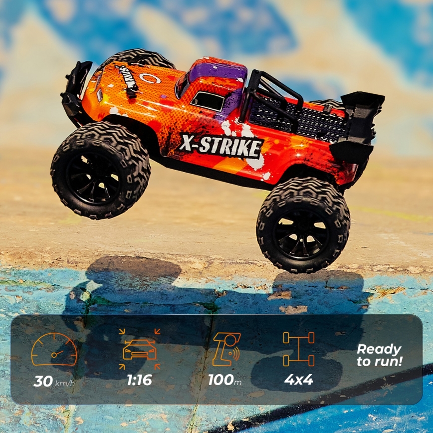 Overmax - RC auto s daljinskim upravljanjem X-STRIKE 3000 mAh crna/narančasta