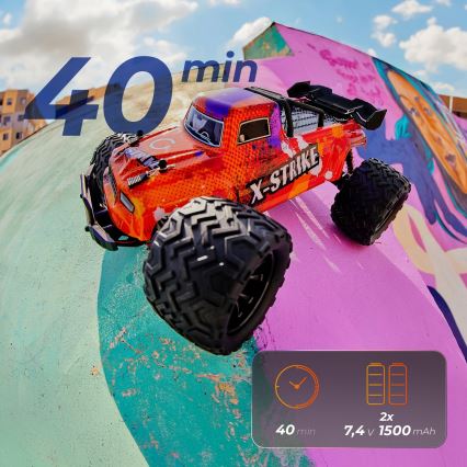 Overmax - RC auto s daljinskim upravljanjem X-STRIKE 3000 mAh crna/narančasta