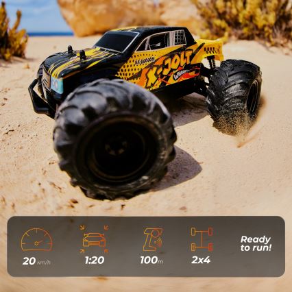 Overmax - RC automobil s daljinskim upravljanjem X-JOLT 1000 mAh crno/žuta