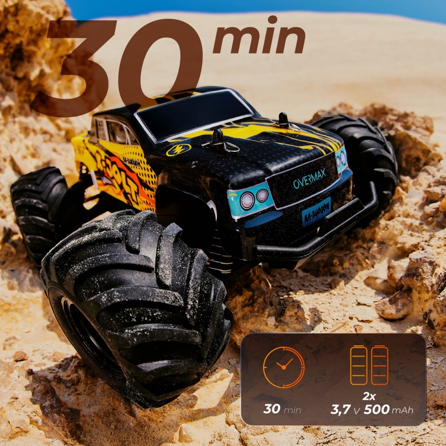 Overmax - RC automobil s daljinskim upravljanjem X-JOLT 1000 mAh crno/žuta