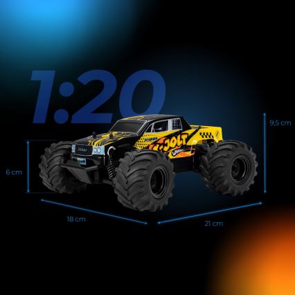 Overmax - RC automobil s daljinskim upravljanjem X-JOLT 1000 mAh crno/žuta