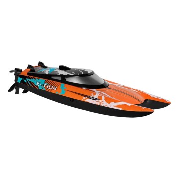 Overmax - RC čamac na daljinsko upravljanje X-TIDE 2400 mAh crni/narančasti