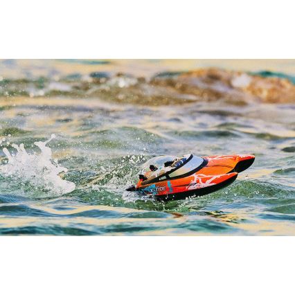 Overmax - RC čamac na daljinsko upravljanje X-TIDE 2400 mAh crni/narančasti