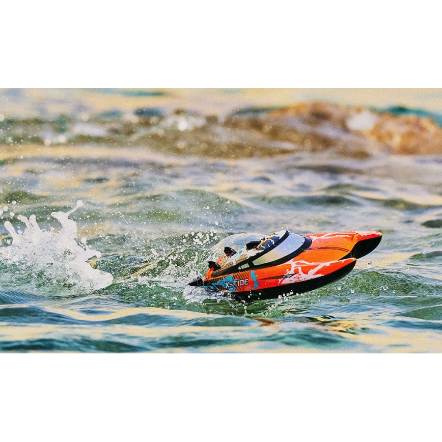 Overmax - RC čamac na daljinsko upravljanje X-TIDE 2400 mAh crni/narančasti