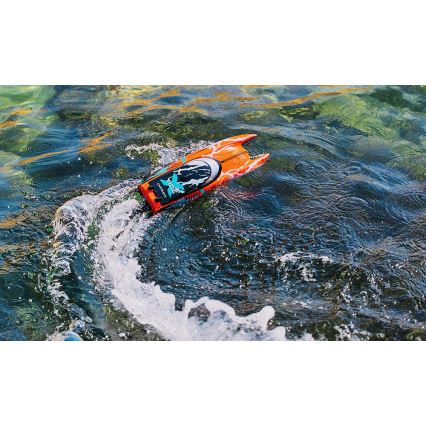 Overmax - RC čamac na daljinsko upravljanje X-TIDE 2400 mAh crni/narančasti