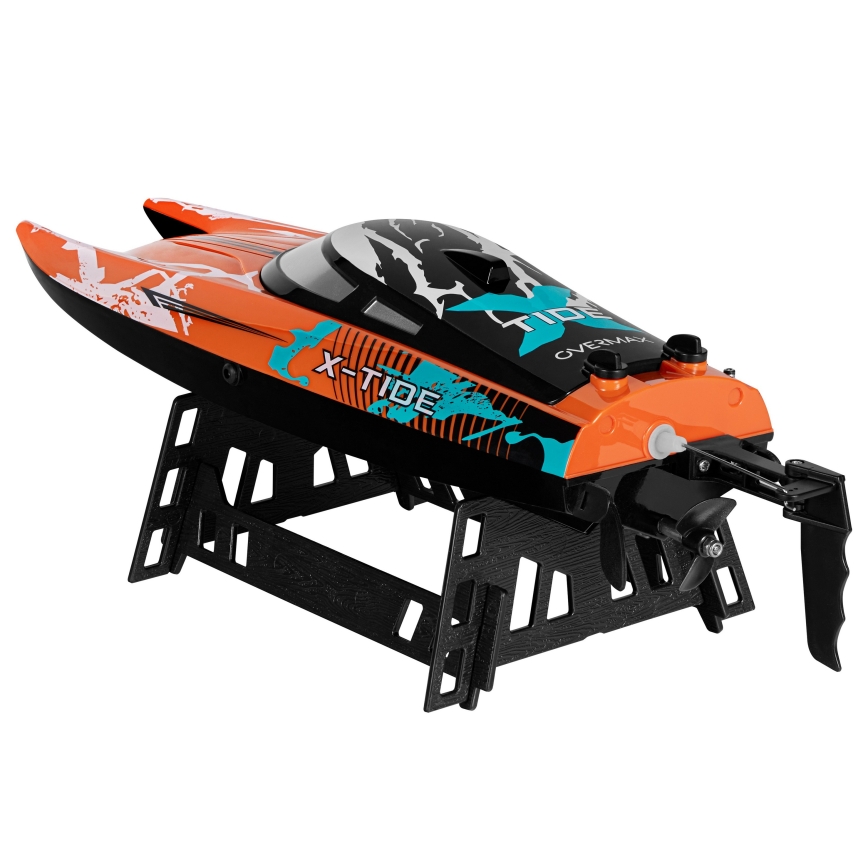 Overmax - RC čamac na daljinsko upravljanje X-TIDE 2400 mAh crni/narančasti