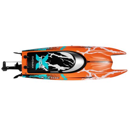 Overmax - RC čamac na daljinsko upravljanje X-TIDE 2400 mAh crni/narančasti