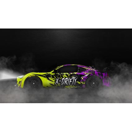 Overmax - RC drift automobil s daljinskim upravljanjem X-DRIFT 1000 mAh žuto/ljubičasto
