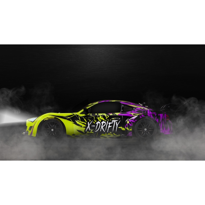 Overmax - RC drift automobil s daljinskim upravljanjem X-DRIFT 1000 mAh žuto/ljubičasto